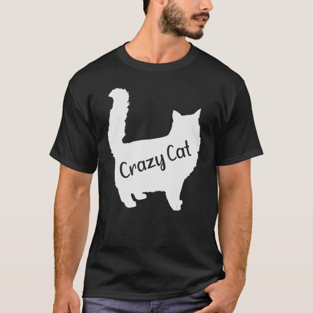Crazy Cat Flash för viktiga citattecken T Shirt (Framsida)