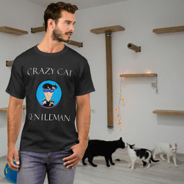 crazy cat gentleman t shirt