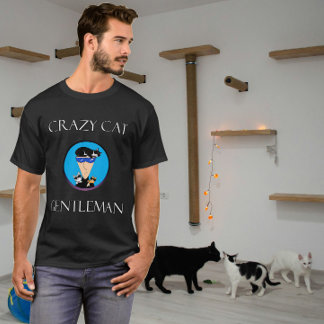 crazy cat gentleman t shirt