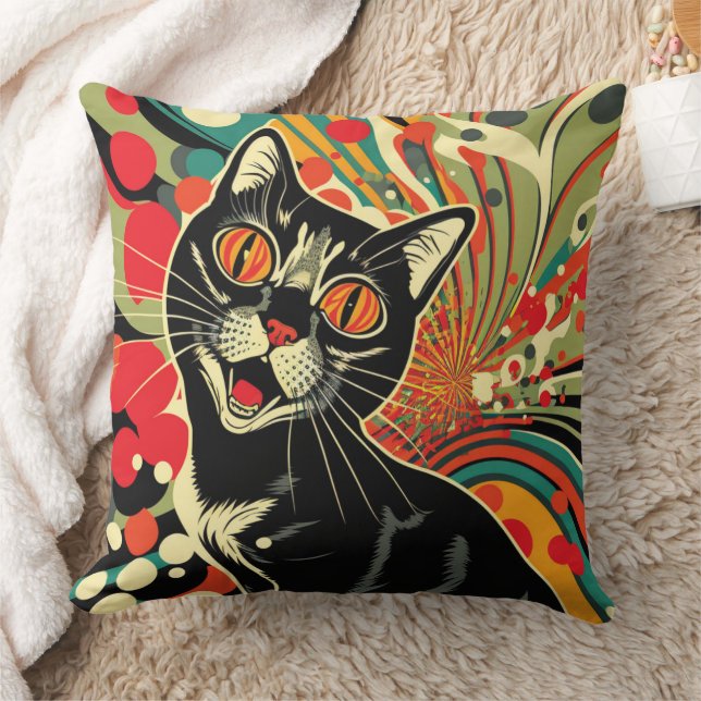Crazy Cat Kudde (Filt)