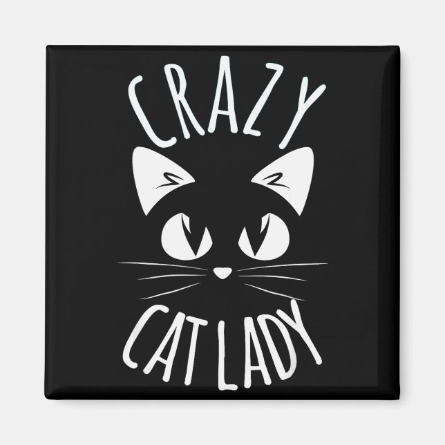Crazy Cat Lady Funny Fur Mom Mother's Day Christma Magnet (Framsidan)