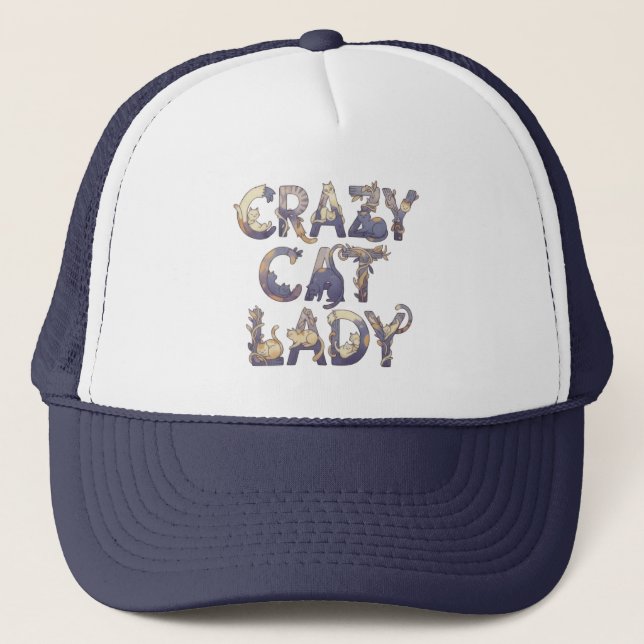 Crazy Cat Lady Hatt Keps (Framsida)