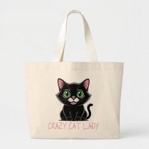 Crazy Cat Lady Present Kawaii Kattunge Katt Mamma Jumbo Tygkasse