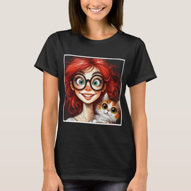Crazy Cat Lady  T Shirt (Framsida)