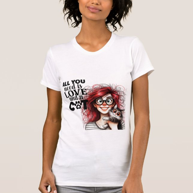 Crazy Cat Lady  T Shirt (Framsida)