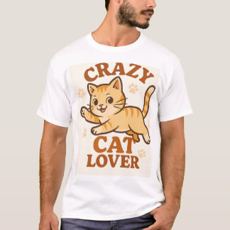 CRAZY CAT LOVER T SHIRT