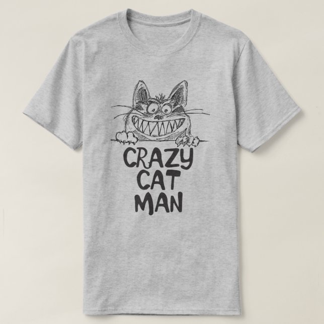 CRAZY CAT MAN TEE (Design framsida)