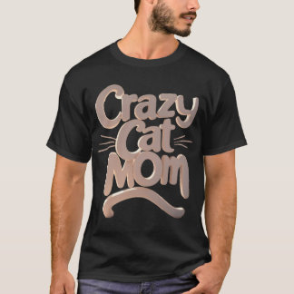 Crazy Cat Mom Aktiv gåva T Shirt
