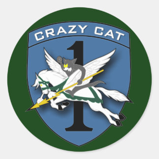 Crazy Cat - RR Vietnam Runt Klistermärke