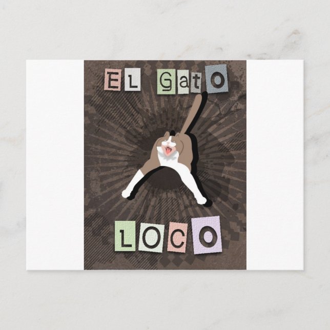 Crazy Cat Vykort (Framsida)