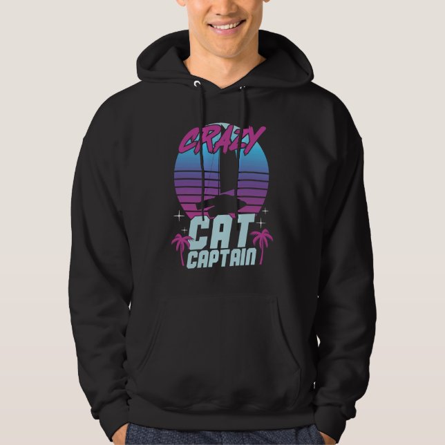 Crazy Catamaran Captain Sailing Sailor  3 Hoodie (Framsida)