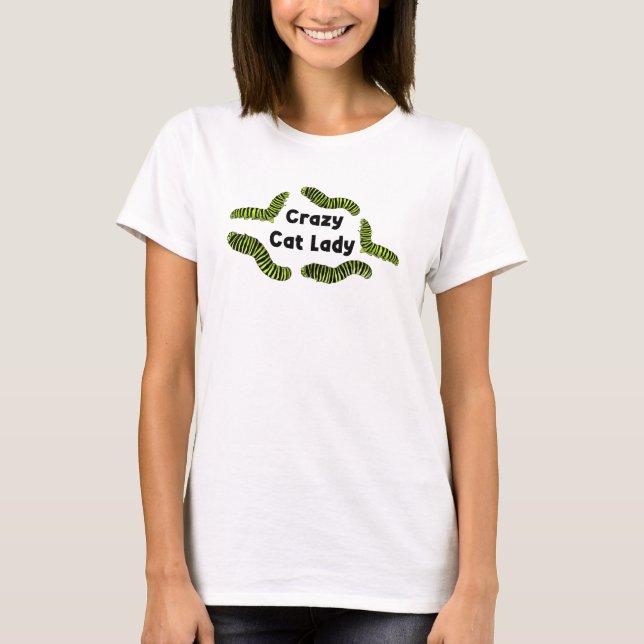 Crazy Caterpelare Dam T Shirt (Framsida)