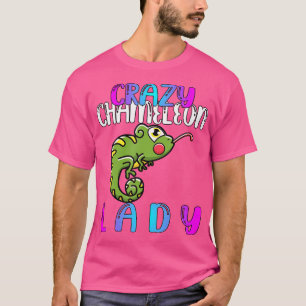 Crazy Chameleon Dam T Shirt