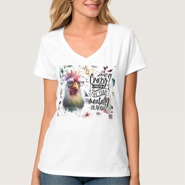Crazy Chick T-Shirt (Framsida)