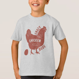 Crazy Chicken Boy Boys T Shirt