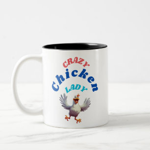 Crazy Chicken Dam Coffee Mugg - Roligt och funktio