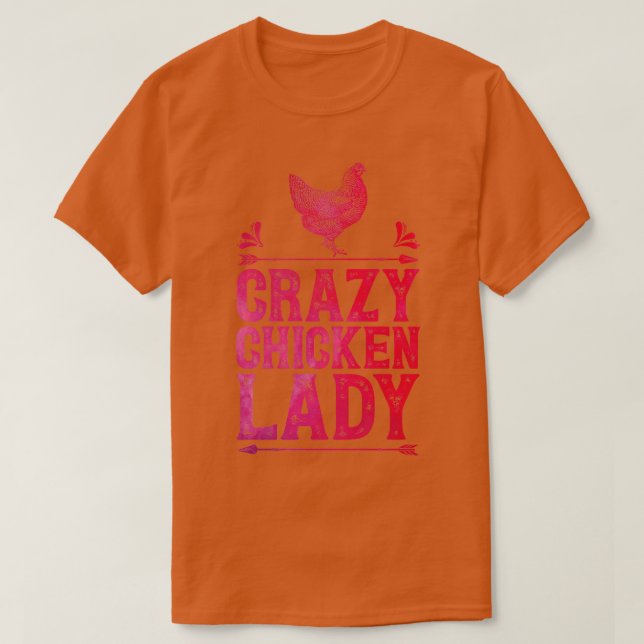 Crazy Chicken Dam Funny Farming Farm Poultry Gift T Shirt (Design framsida)
