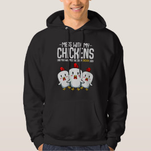 Crazy Chicken Dam idé Hoodie
