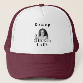 Crazy Chicken Dam. kycklingar, humor, roligt Keps