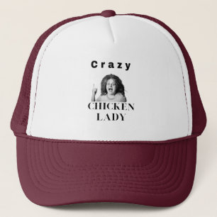 Crazy Chicken Dam. kycklingar, humor, roligt Keps