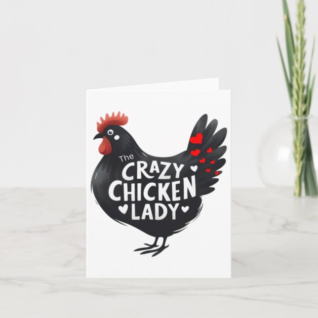 Crazy Chicken Dam-märket Kort (Framsida)