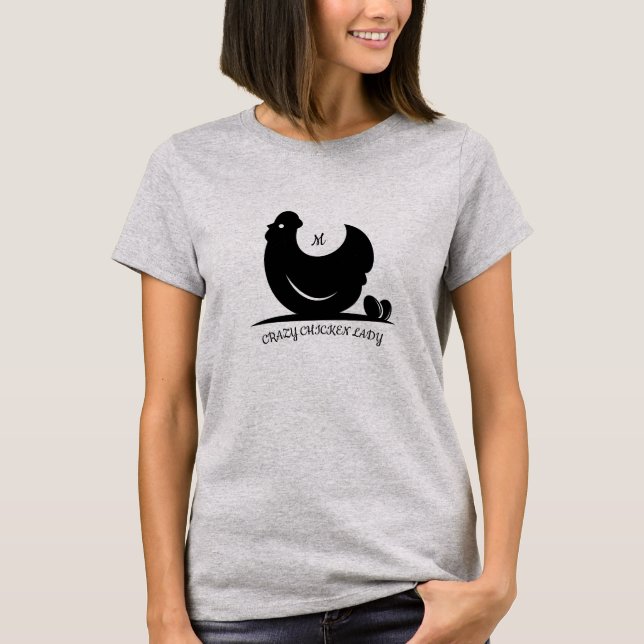 Crazy Chicken Dam Monogram T-shirt (Framsida)