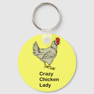 Crazy Chicken Dam Nyckelring