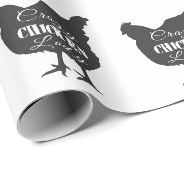 Crazy Chicken Dam Presentpapper (Rullad Hörn)
