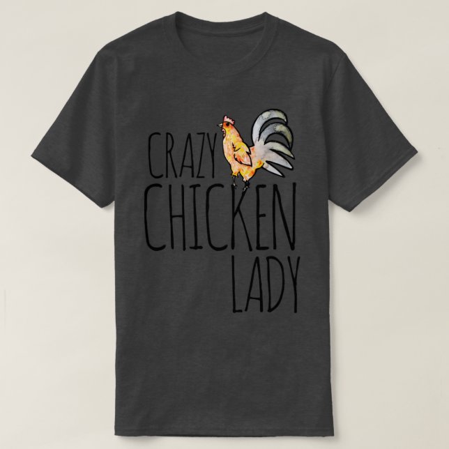 Crazy Chicken Dam T Shirt (Design framsida)