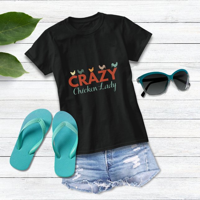 Crazy Chicken Dam T Shirt (Skapare uppladdad)