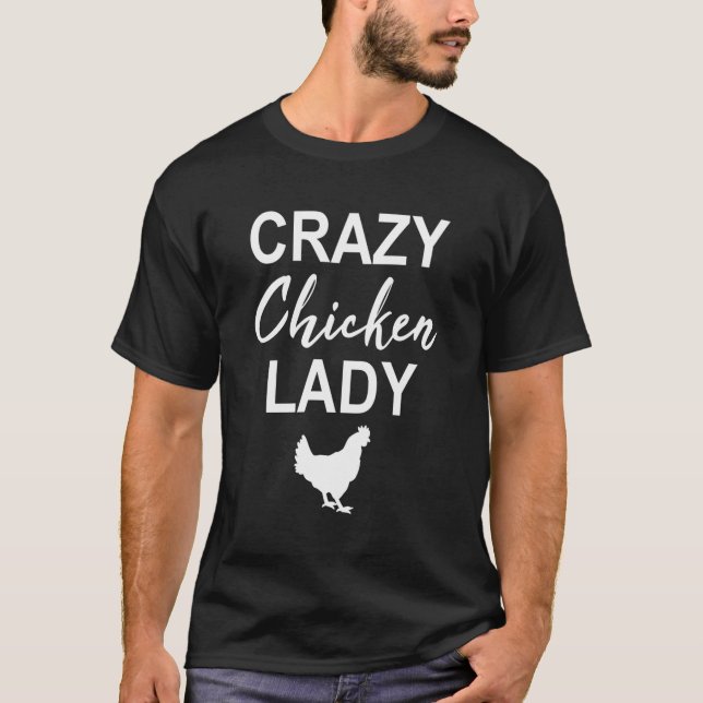 Crazy Chicken Dam T Shirt (Framsida)