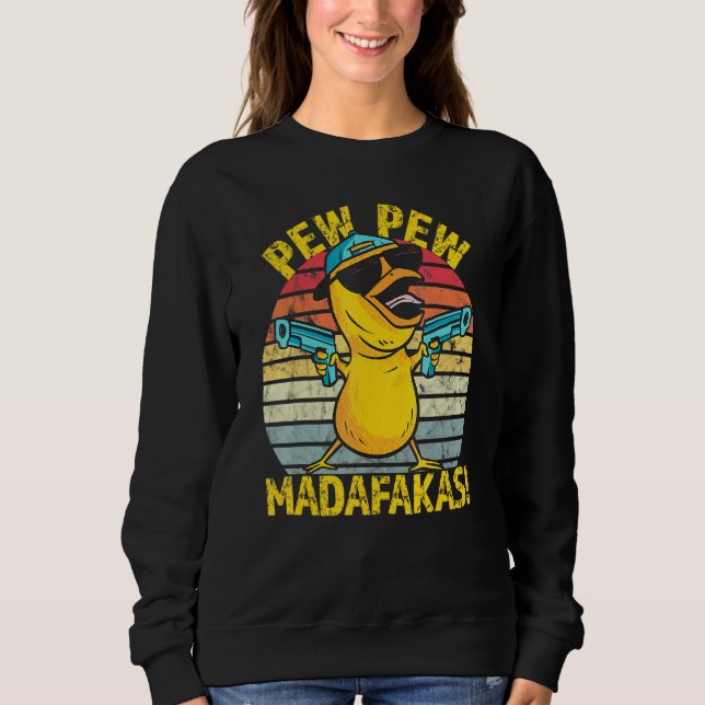 Crazy Chicken Gangster Pew Mafakas T Shirt (Framsida)
