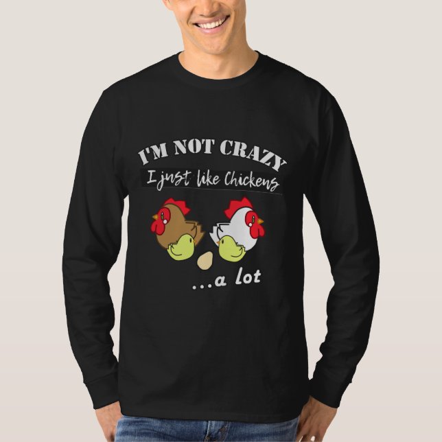 Crazy Chicken Kärlek T Shirt (Framsida)