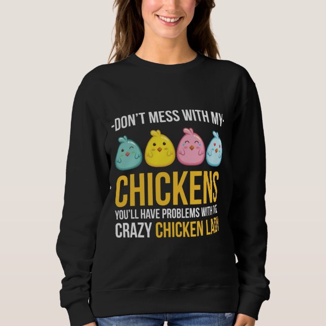 Crazy Chicken L T Shirt (Framsida)