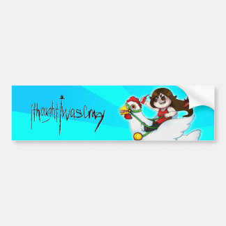 Crazy Chicken Ride och Logotyp Banner Bildekal