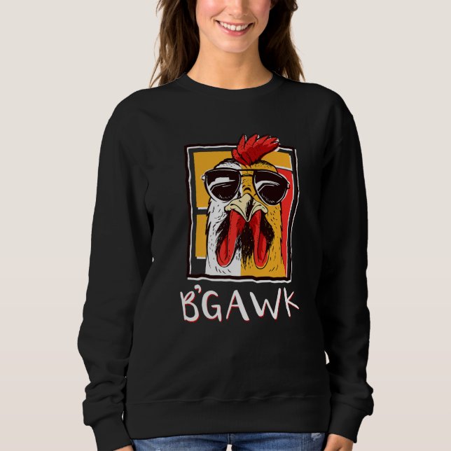 Crazy Chicken Shirt Tupp W Sunglasses Bgawk C T Shirt (Framsida)