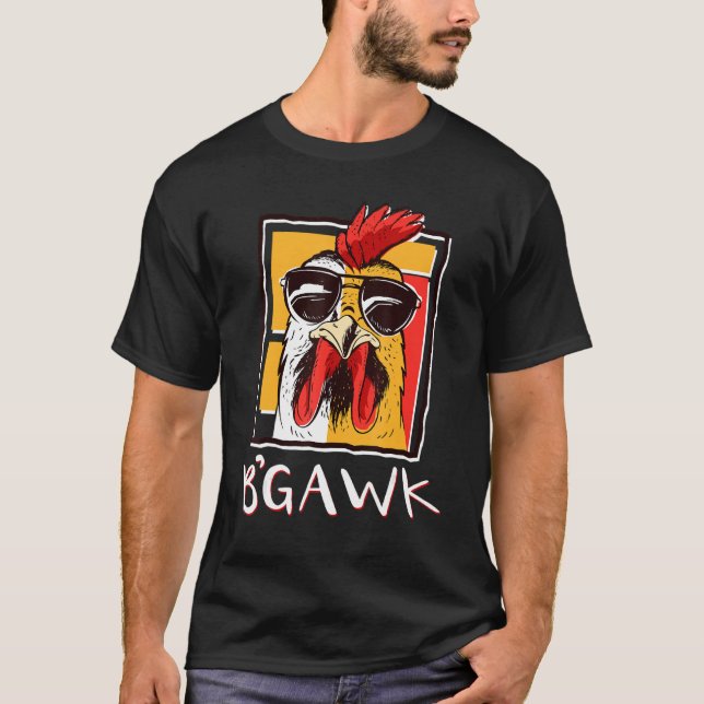 Crazy Chicken Shirt Tupp W Sunglasses Bgawk T (Framsida)