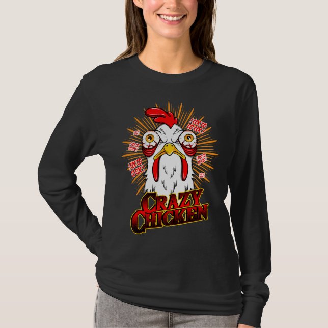 Crazy Chicken T Shirt (Framsida)