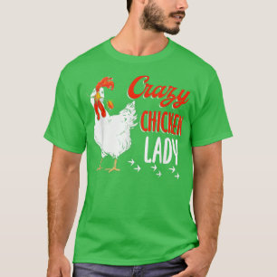 Crazy Chicken Women Dam Farmer T Shirt