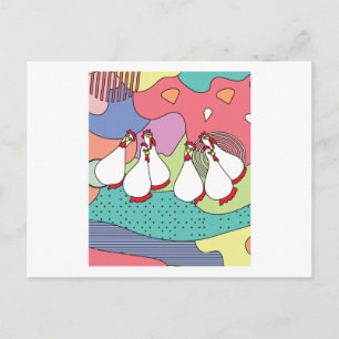Crazy Chickens Funny Chicken Vykort
