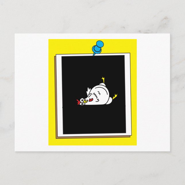 Crazy Chickens Funny Chicken Vykort (Framsida)