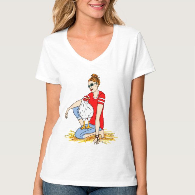Crazy Chicks T Shirt (Framsida)