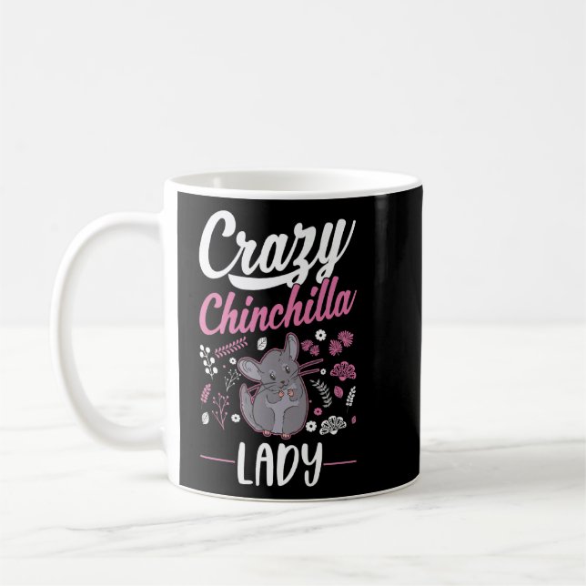 Crazy Chinchilla dam Chinchilla Girl Kaffemugg (Vänster)