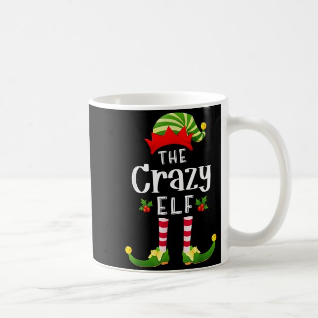 Crazy Christmas Elf Matching Pajama X-mas Party  Kaffemugg (Höger)