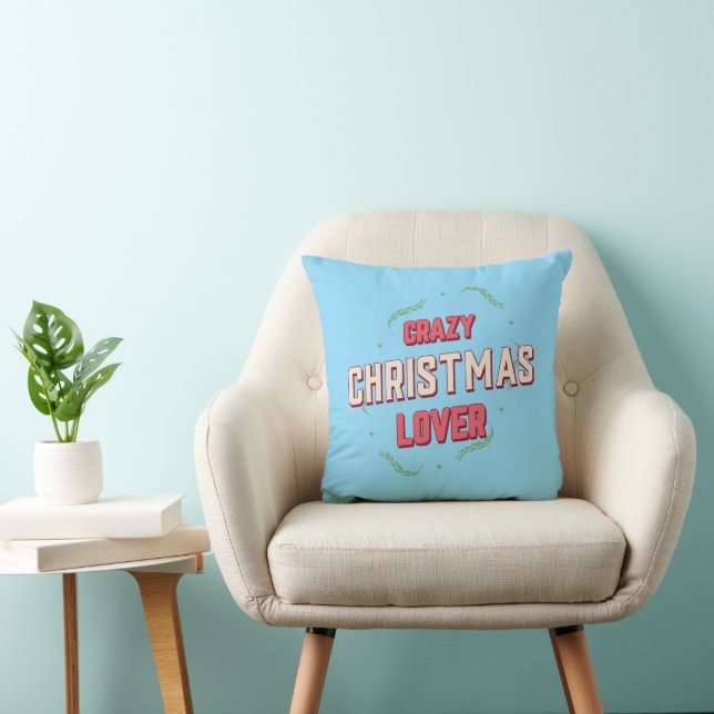 Crazy Christmas Lover Kudde (Stol)