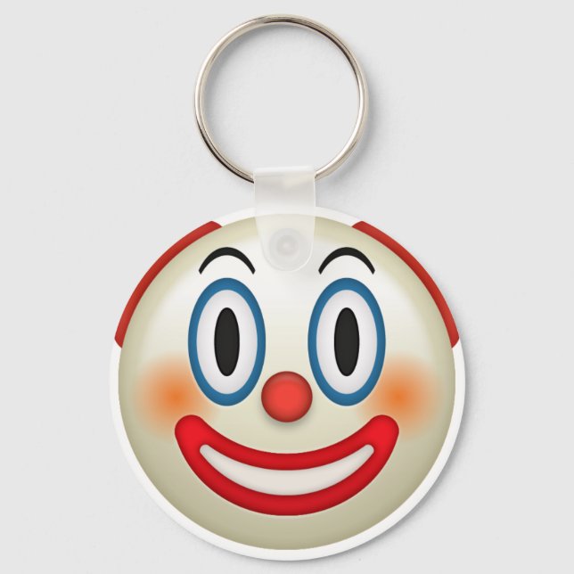 Crazy Clown Emoji Nyckelring (Framsida)