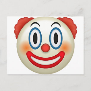 Crazy Clown Emoji Vykort
