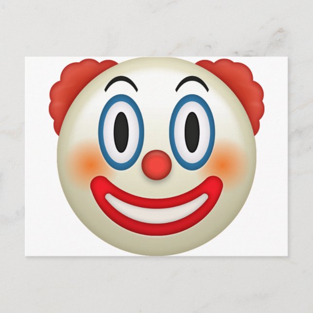 Crazy Clown Emoji Vykort (Framsida)