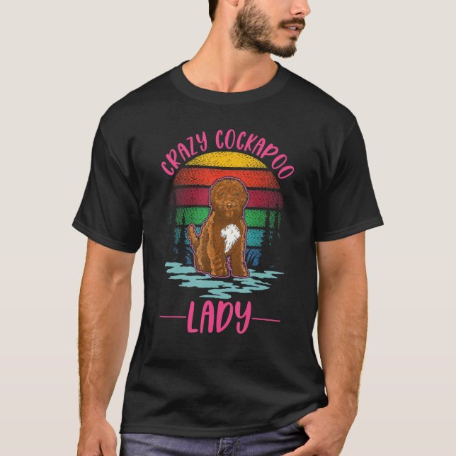 Crazy Cockapoo lady Cockapoo Girl T Shirt (Framsida)
