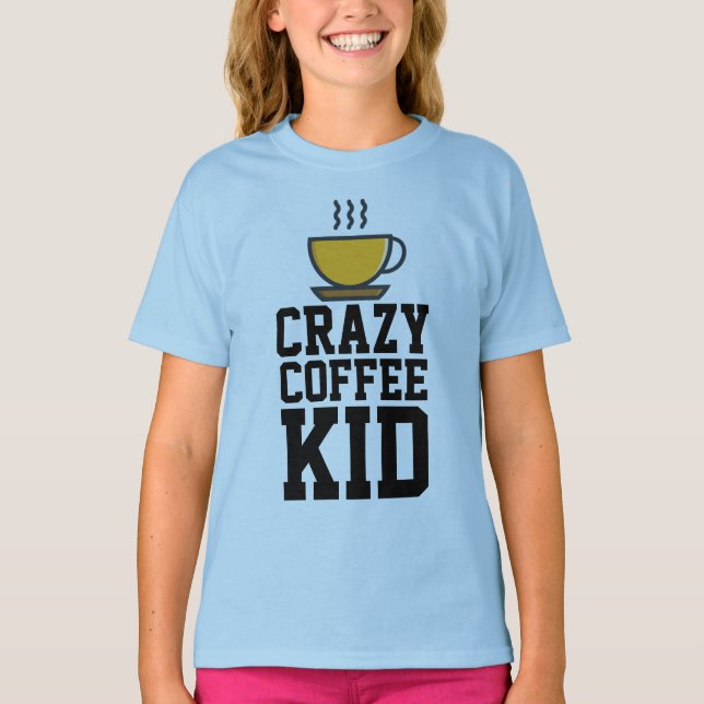 CRAZY COFFEE KID, Kids T-shirts (Framsida)